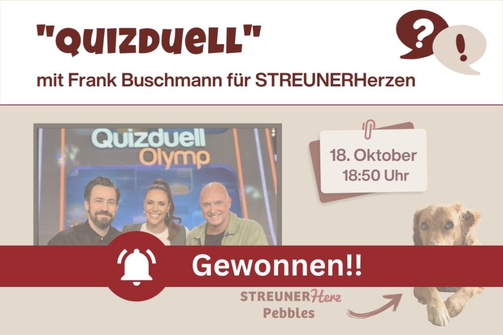 Quizduell mit Frank Buschmann für STREUNERHerzen