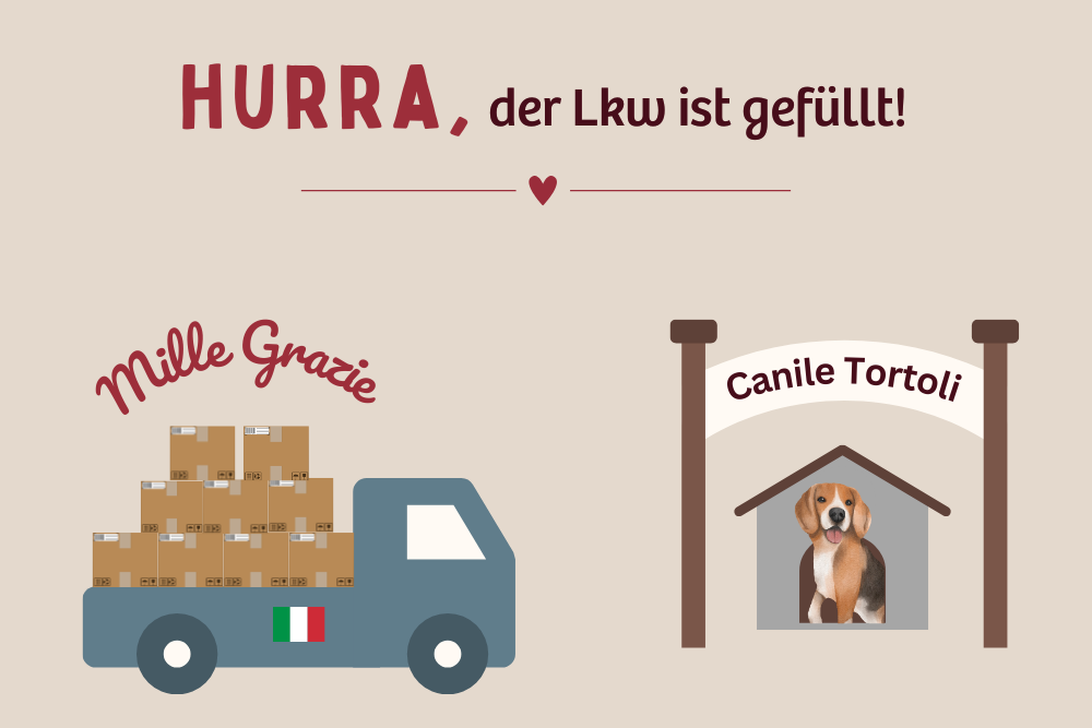 Der Futtertopf für unsere Hunde ist voll – Mille Grazie!