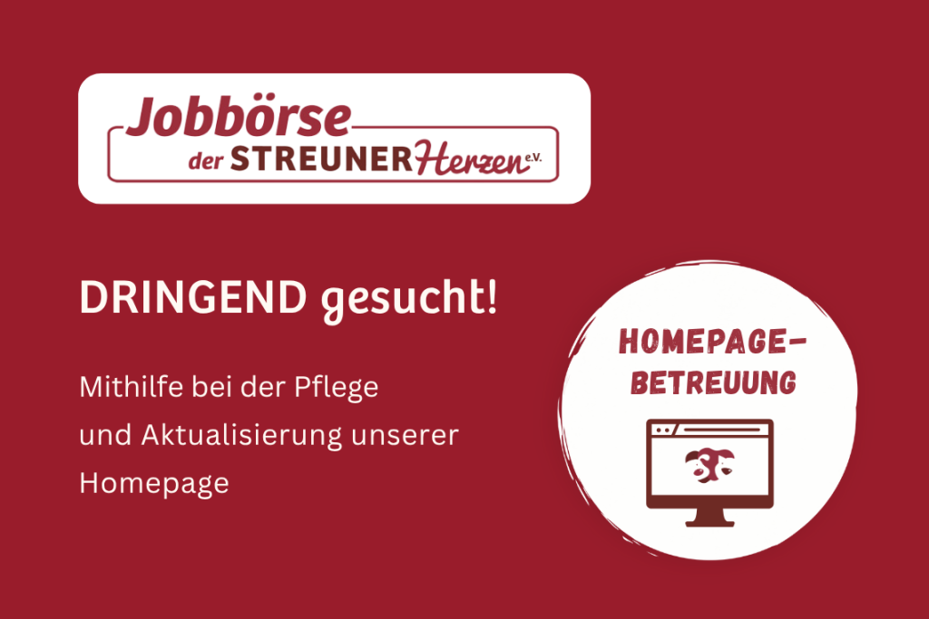 Homepagebetreuung – Dringend Unterstützung gesucht